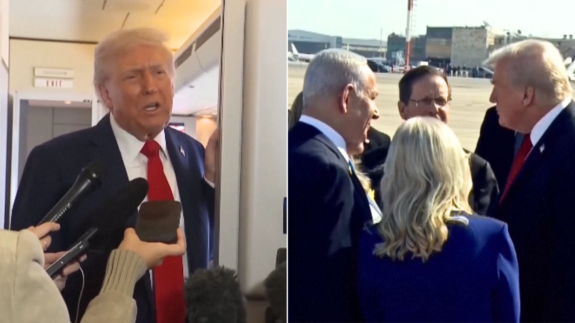 Trump przywitany w Izraelu. "Wojna się skończyła, rozumiesz?"