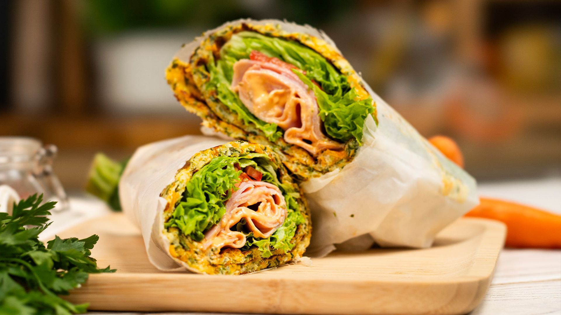 Wygląda jak tortilla, ale nie ma grama mąki. Zwijam i zajadam na kolację lub śniadanie