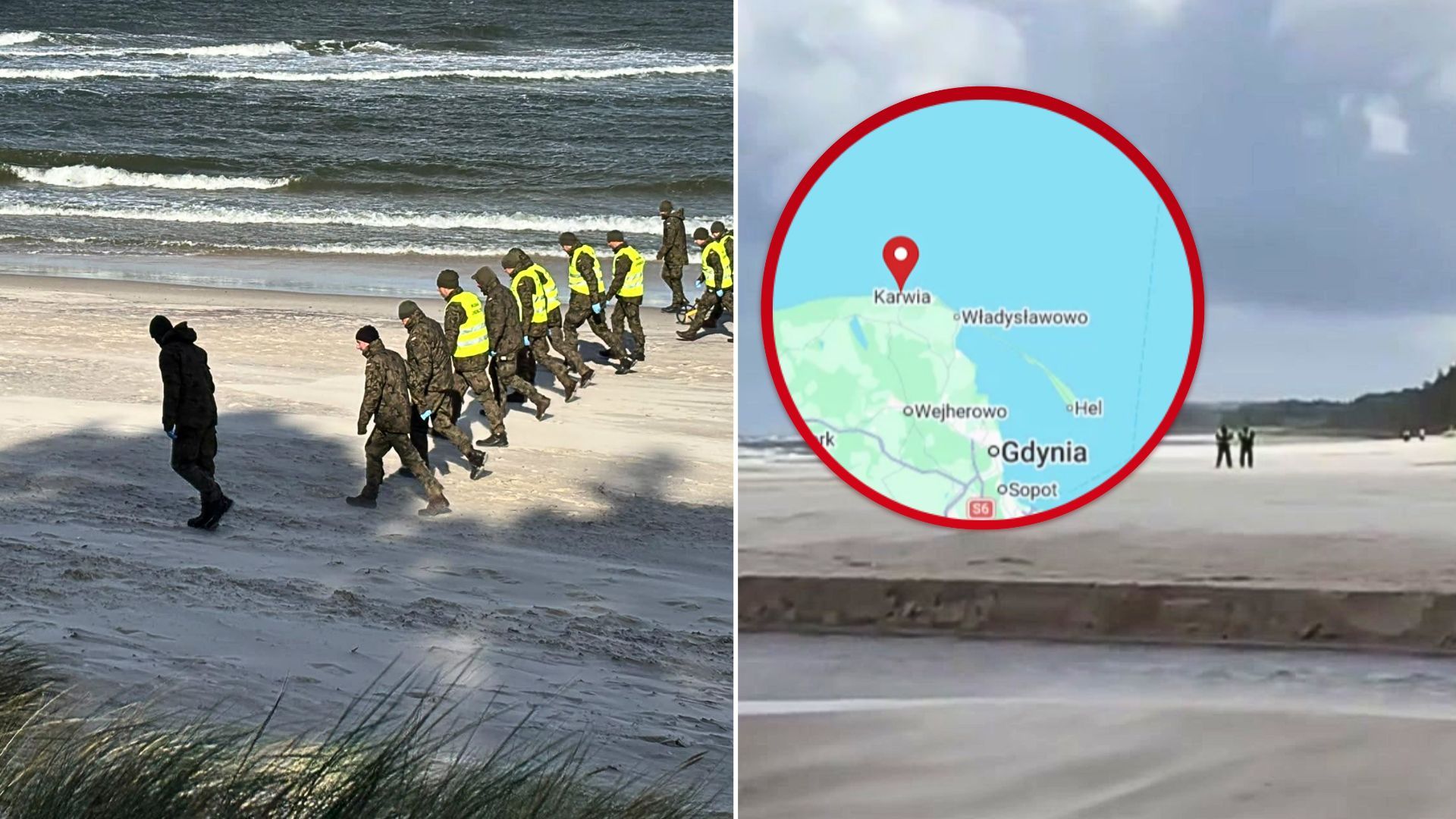 Odkrycie na plaży. Mamy nagranie z momentu akcji służb
