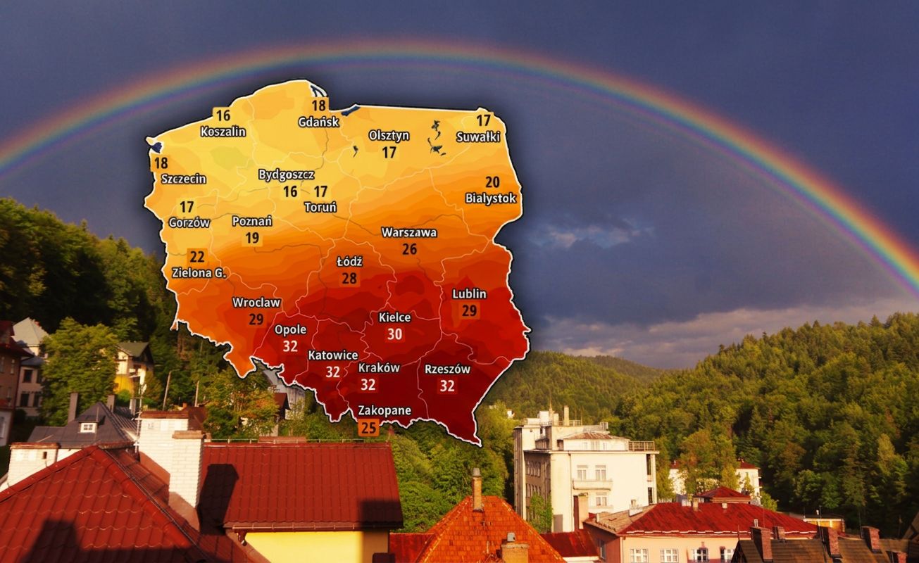 Koniec fali ciepła. Upał 32 st. C zamieni się w ulewy