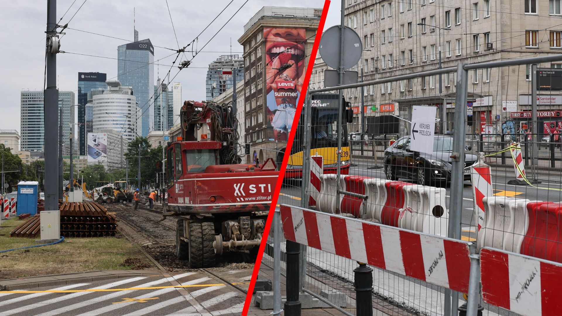 Stolica sparaliżowana. Nagrali, jak wygląda Warszawa w środku lata