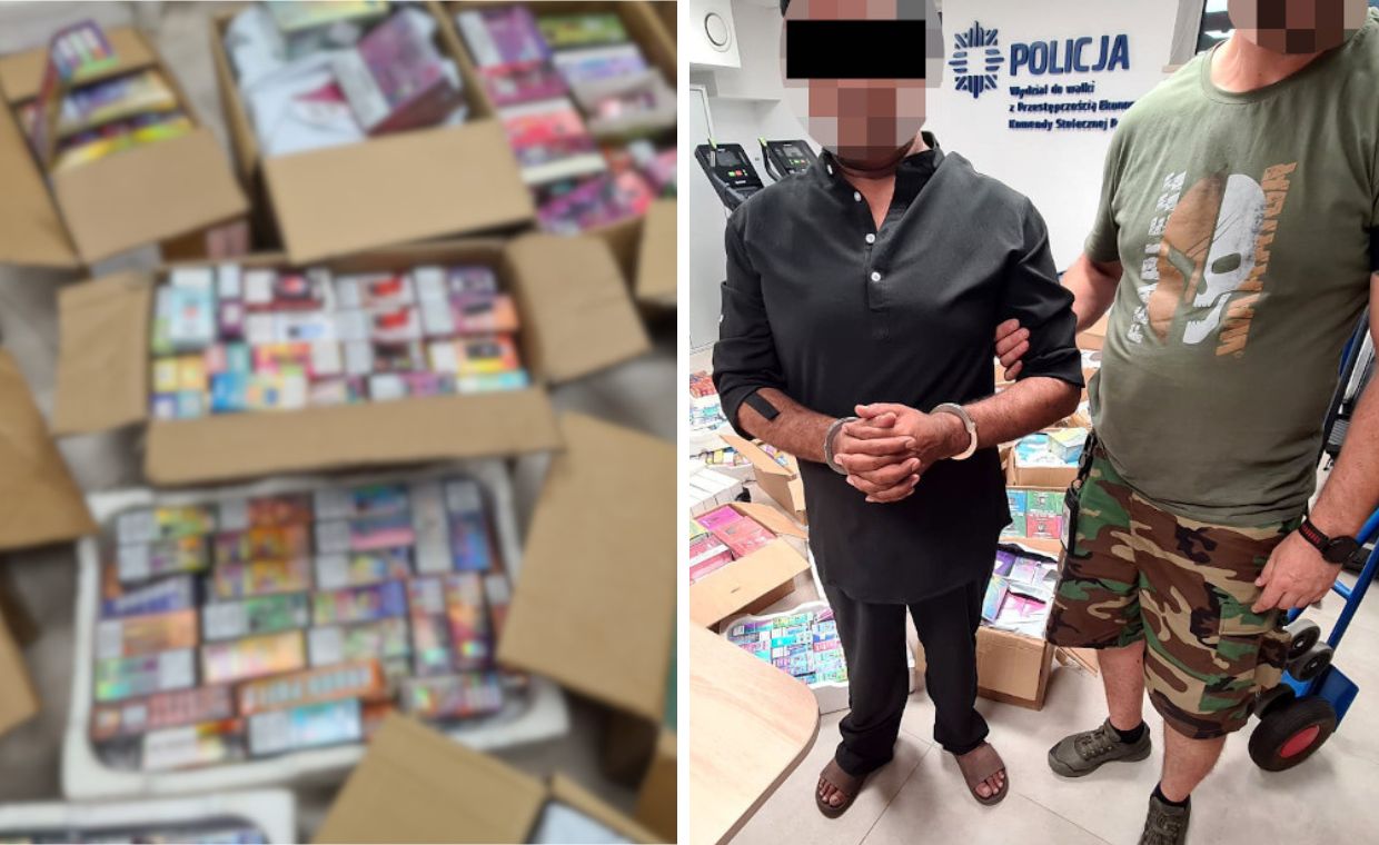 Obywatel Indii zatrzymany. Przewoził tysiące sztuk e-papierosów