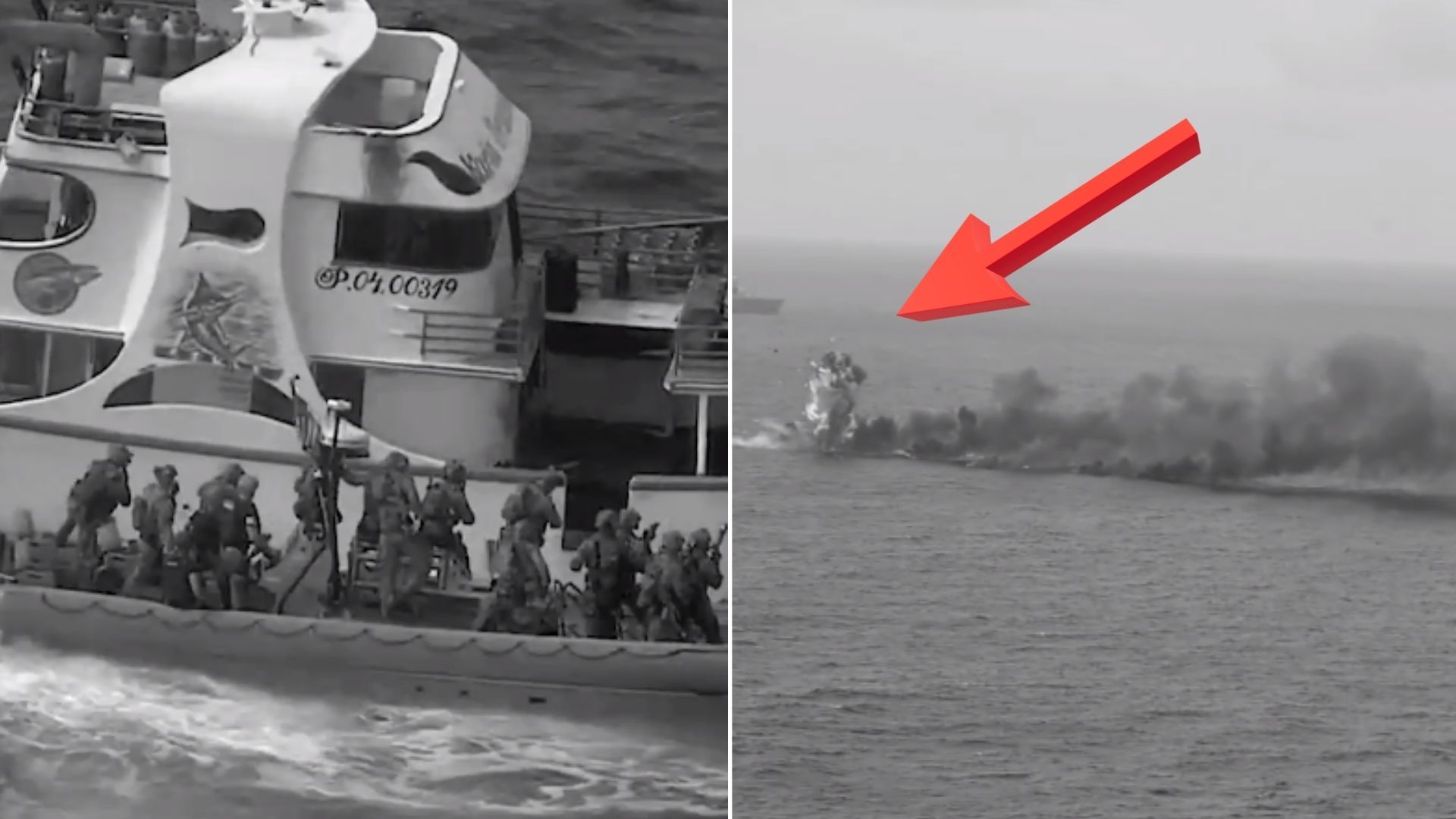 Atak USA na Pacyfiku. Z łodzi nic nie zostało. Nagranie