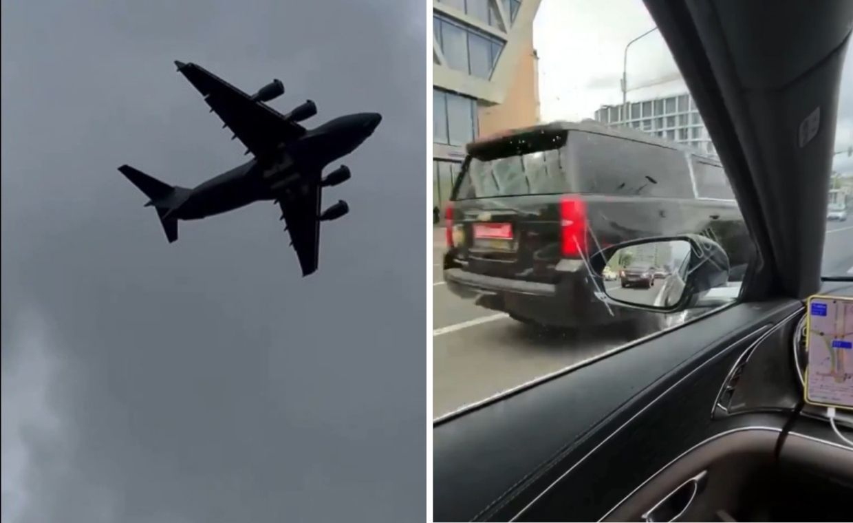 Tajemnicze doniesienia z Moskwy. Amerykański samolot i konwój na ulicy