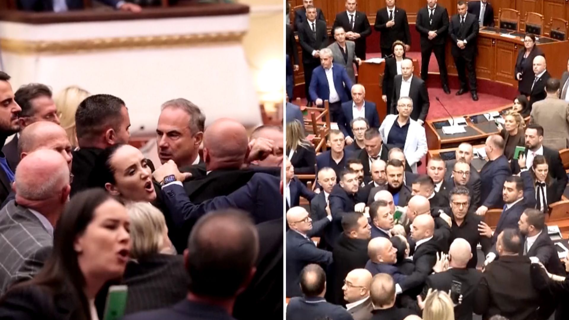 Sceny w Albanii. Ostre starcie posłów w parlamencie. Jest nagranie