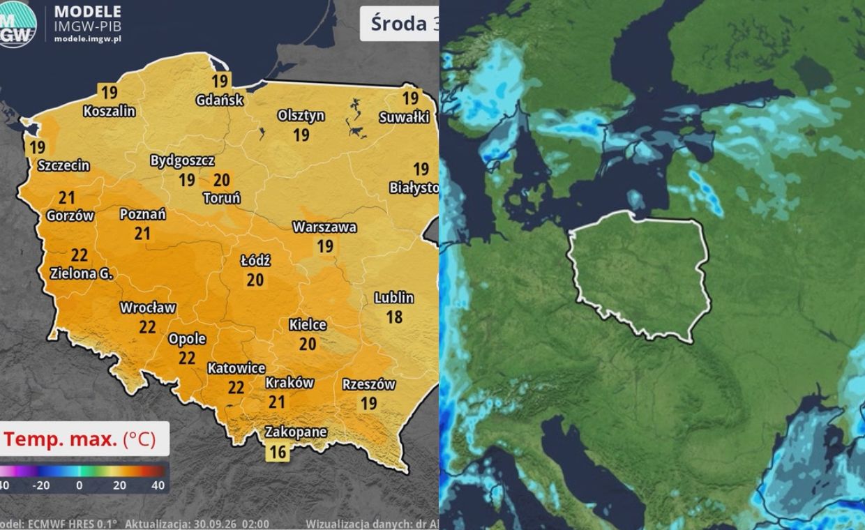 Nawet 39 mm deszczu i 3 st. C. Szokujące tąpnięcie w pogodzie