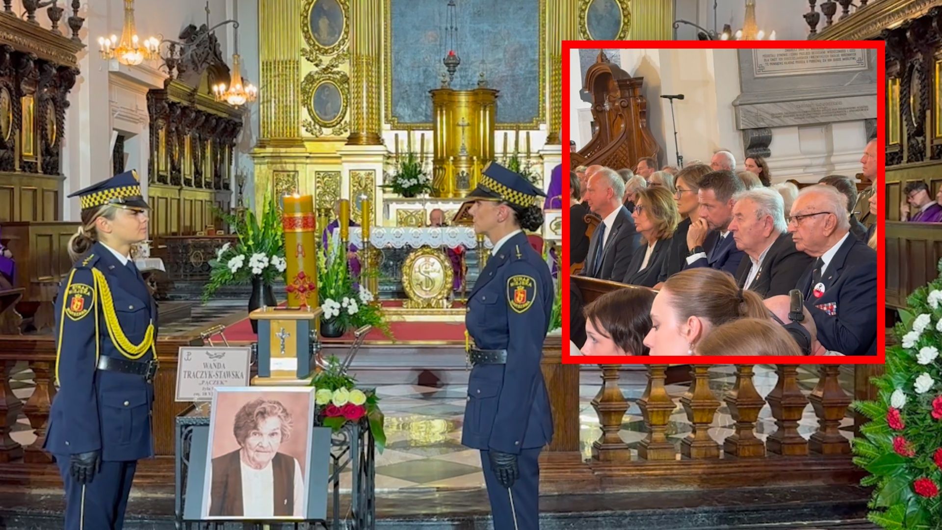 Pogrzeb Wandy Traczyk-Stawskiej. Trzaskowski i Biejat w jednej ławce