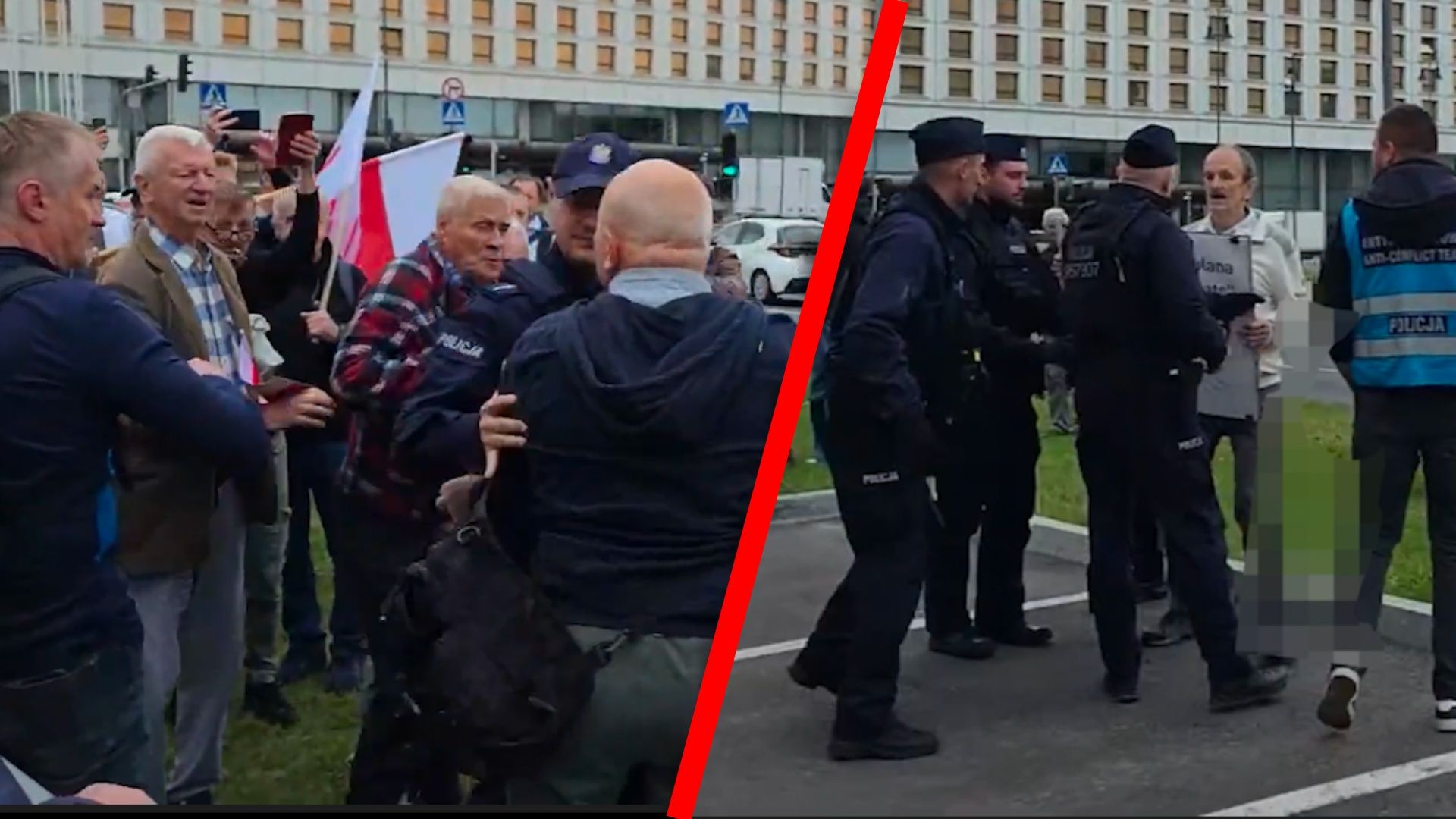 Sceny na miesięcznicy smoleńskiej. Protestujący kontra politycy PiS