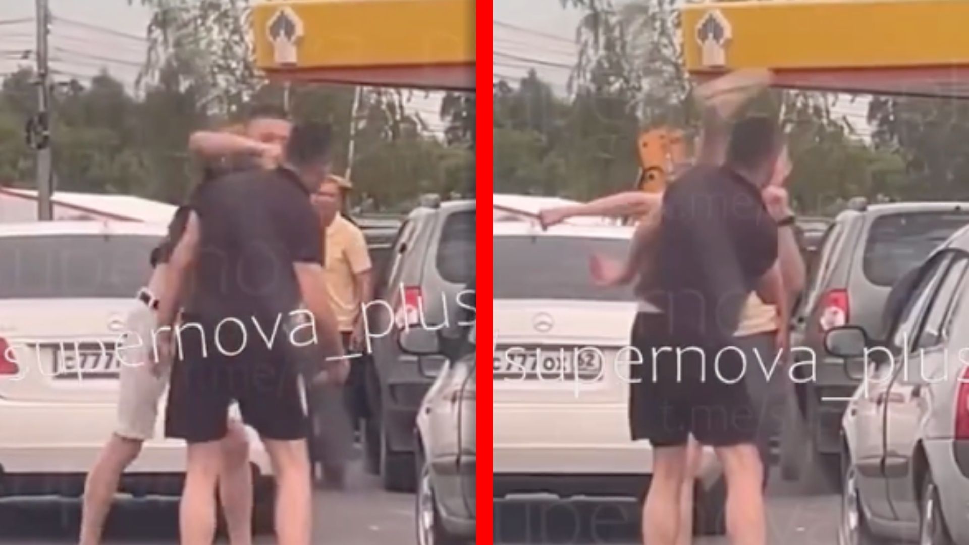 Bójka na stacji nagrana. Tak Rosjanie walczą o ostatnie krople paliwa