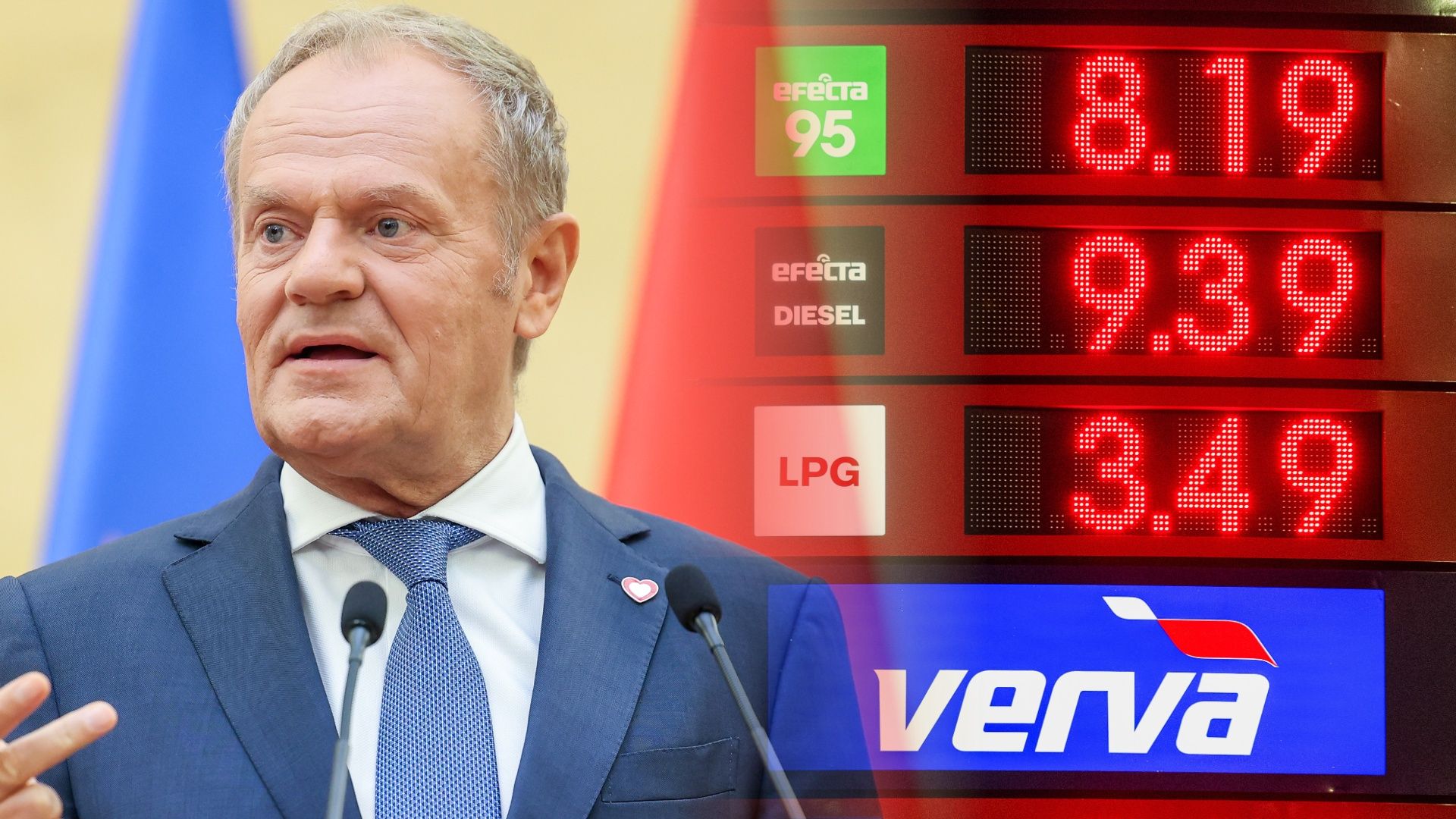 PiS kpi z premiera ws. cen paliw. "1 Tusk = 5,19"