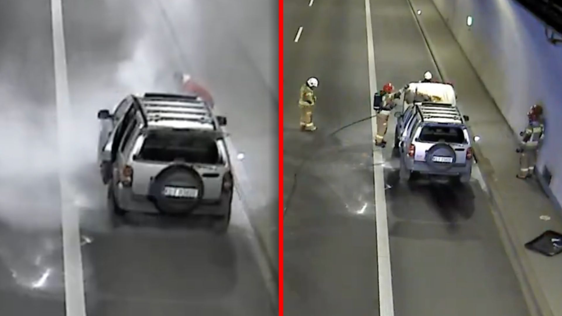 Pożar w tunelu na Zakopiance. Jest nagranie