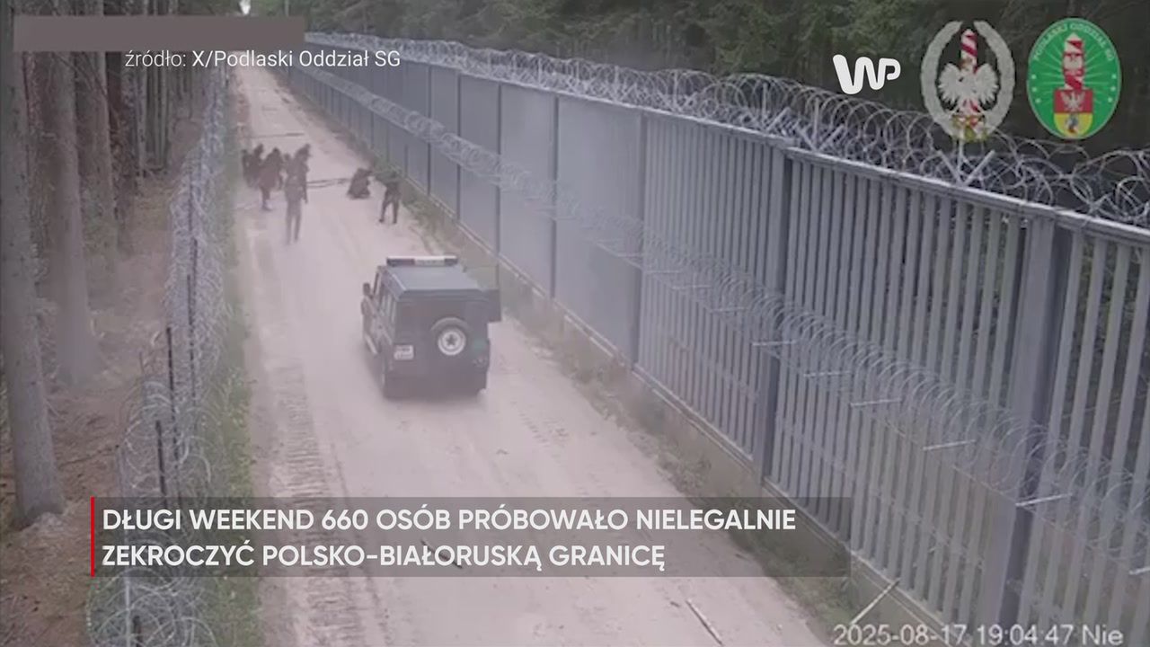 Rzucali w strażników kamieniami i konarami. Nagrania z granicy