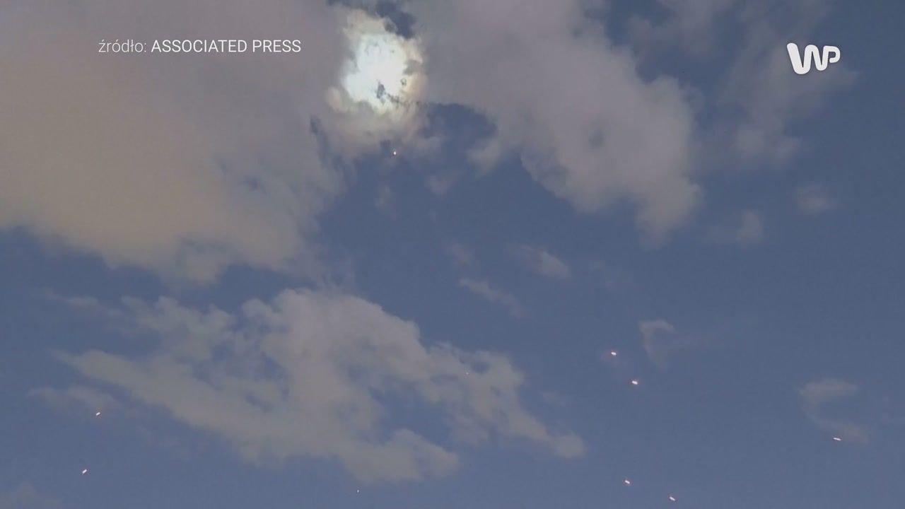 Wojna na Bliskim Wschodzie. Tak wyglądało niebo nad Tel Awiwem