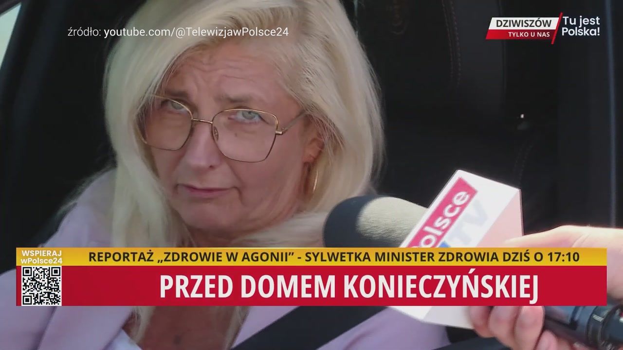 "Słowo honoru, nie uciekam". Tak Konieczyńska rozmawiała z mediami