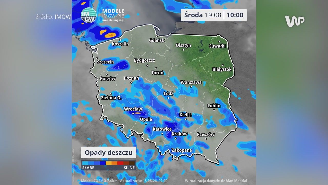Spadek z 28 do 12 stopni i potężne ulewy. Jest nowa prognoza