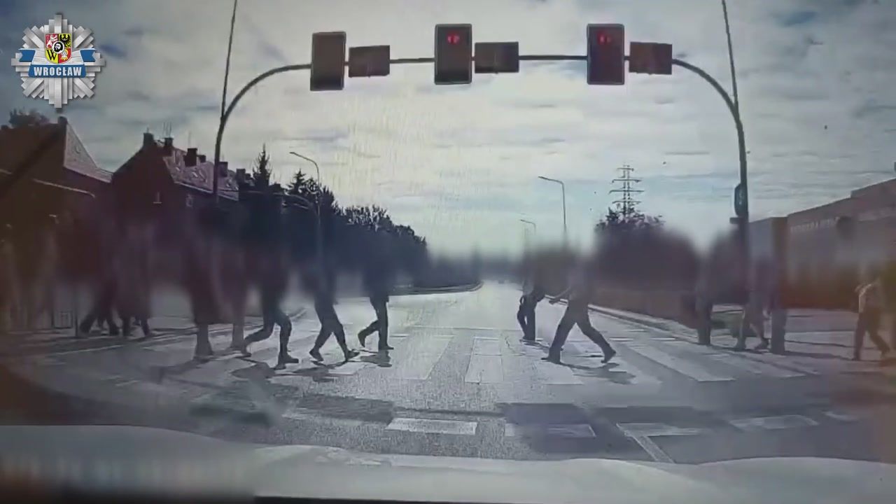 Pieszy miał zielone światło. Policja publikuje nagranie z wypadku