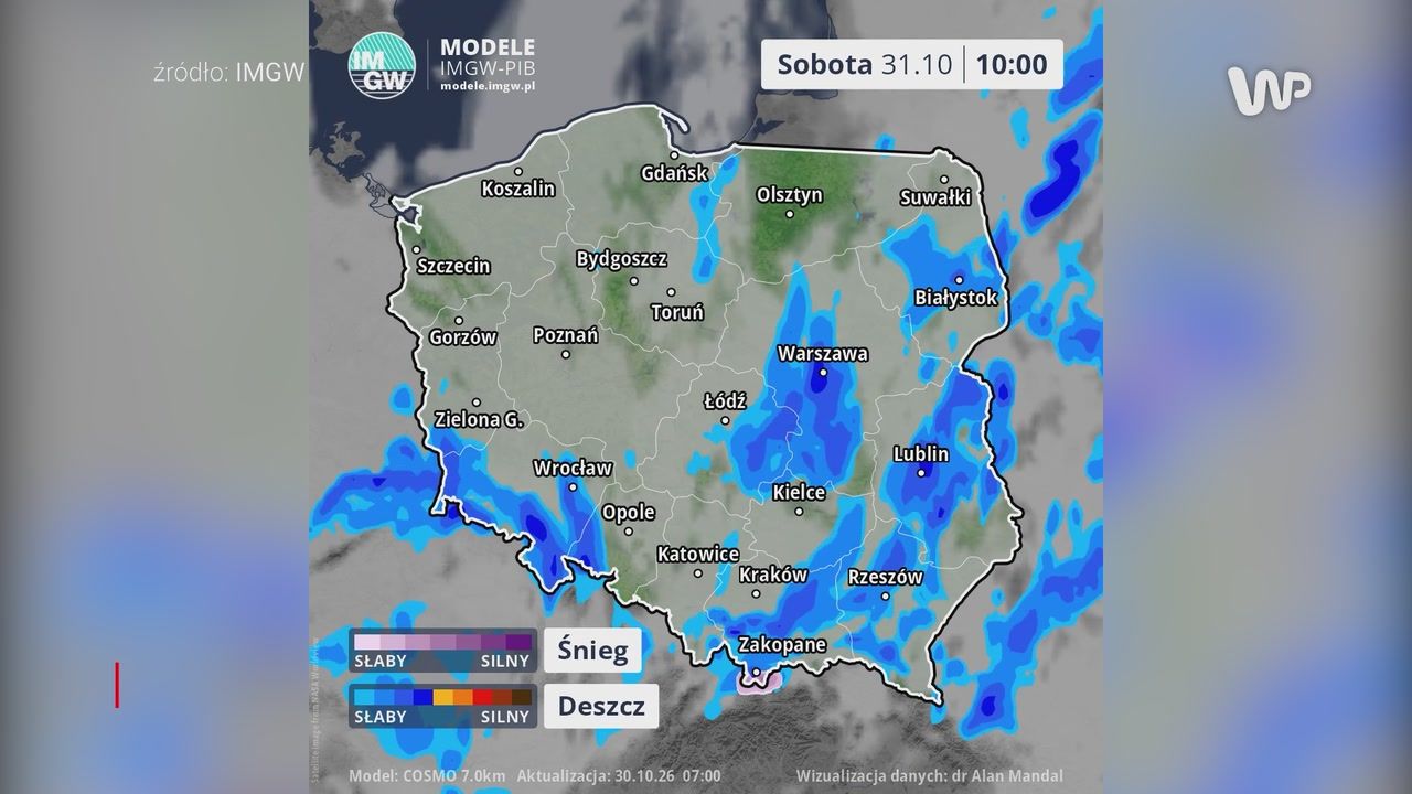 Ulewy i przymrozki suną nad Polskę. Synoptycy pokazali mapy