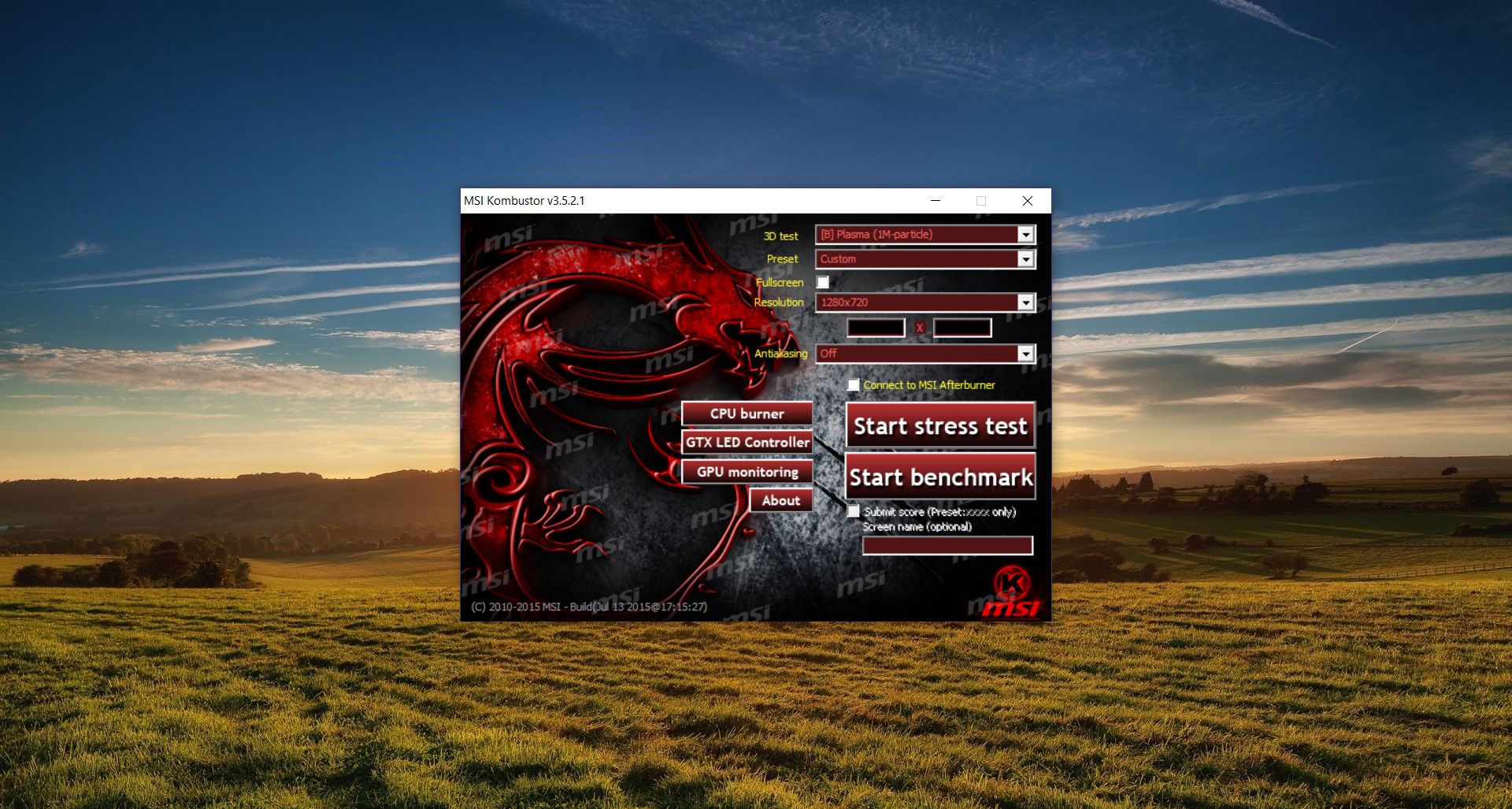 MSI Kombustor 4.1.27 instal the last version for android