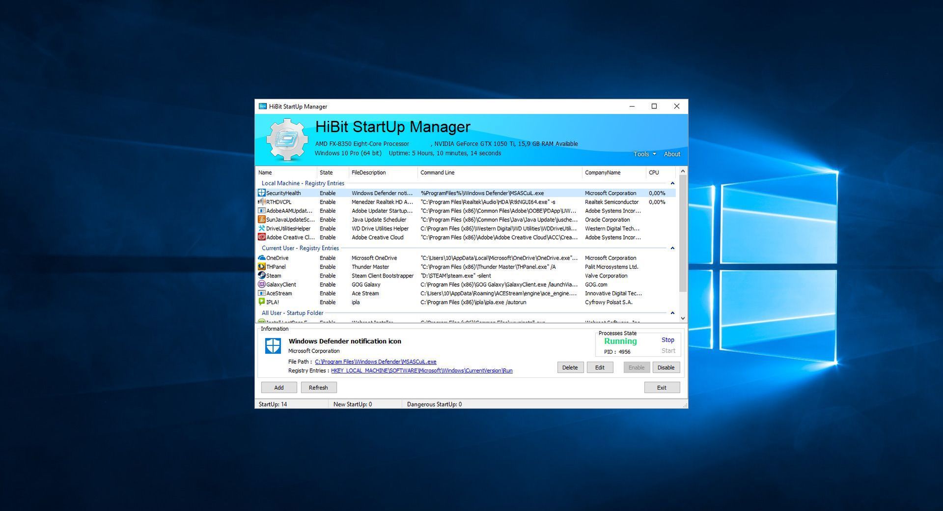 HiBit Startup Manager 2.6.20 instal