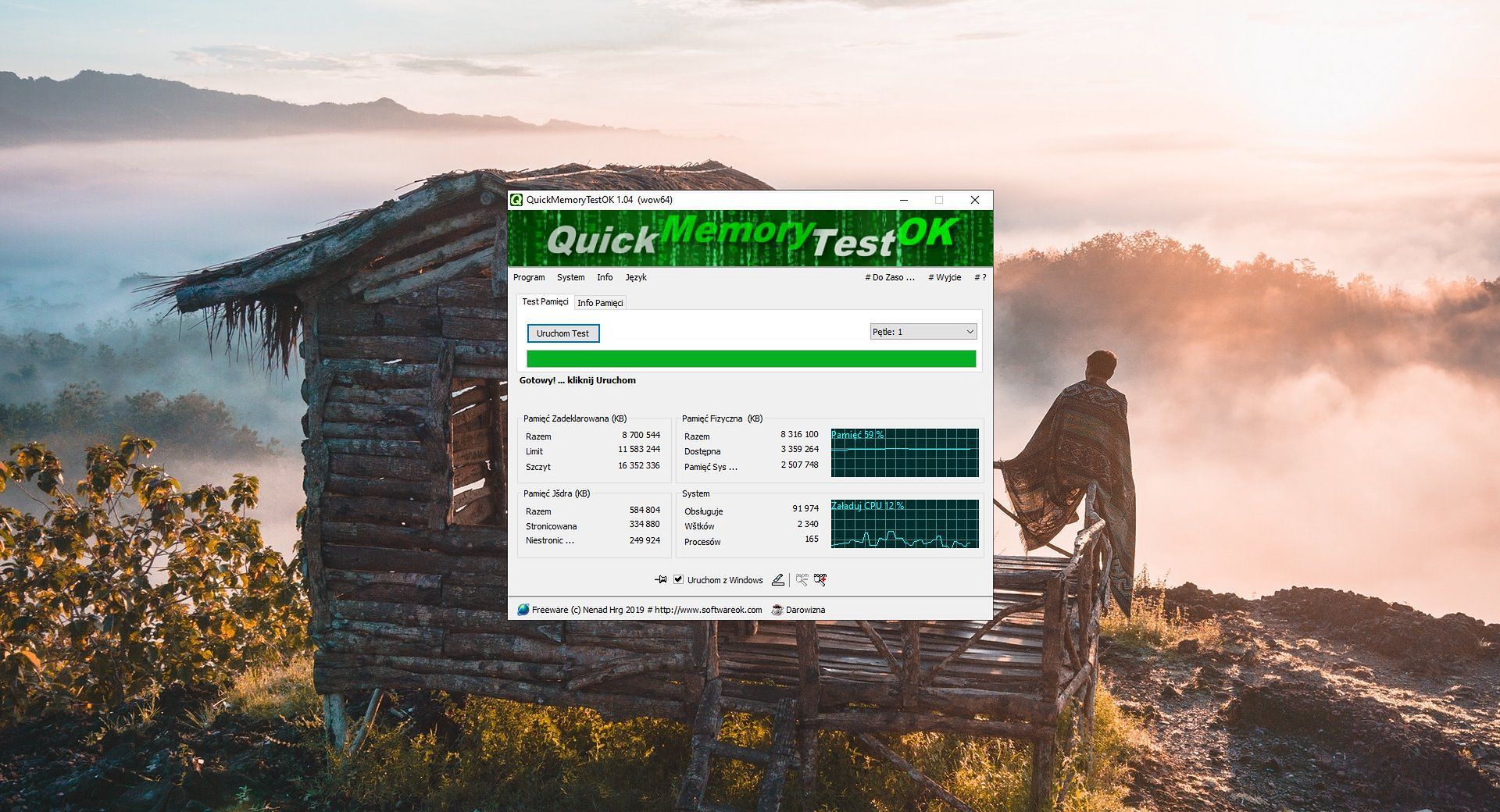 QuickMemoryTestOK 4.61 for windows download free
