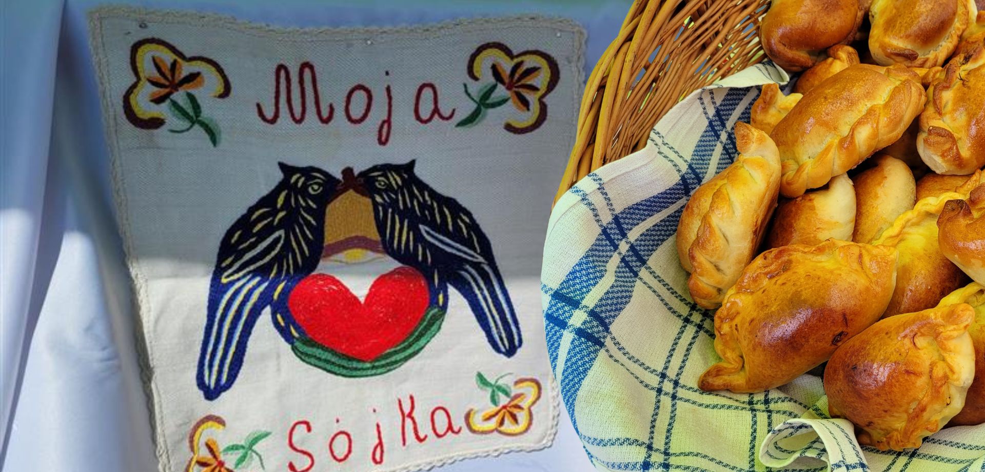 Sójka mazowiecka na tle makatki