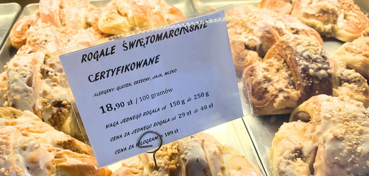 Uważaj na rogale, przy których cena jest wypisana małym drukiem