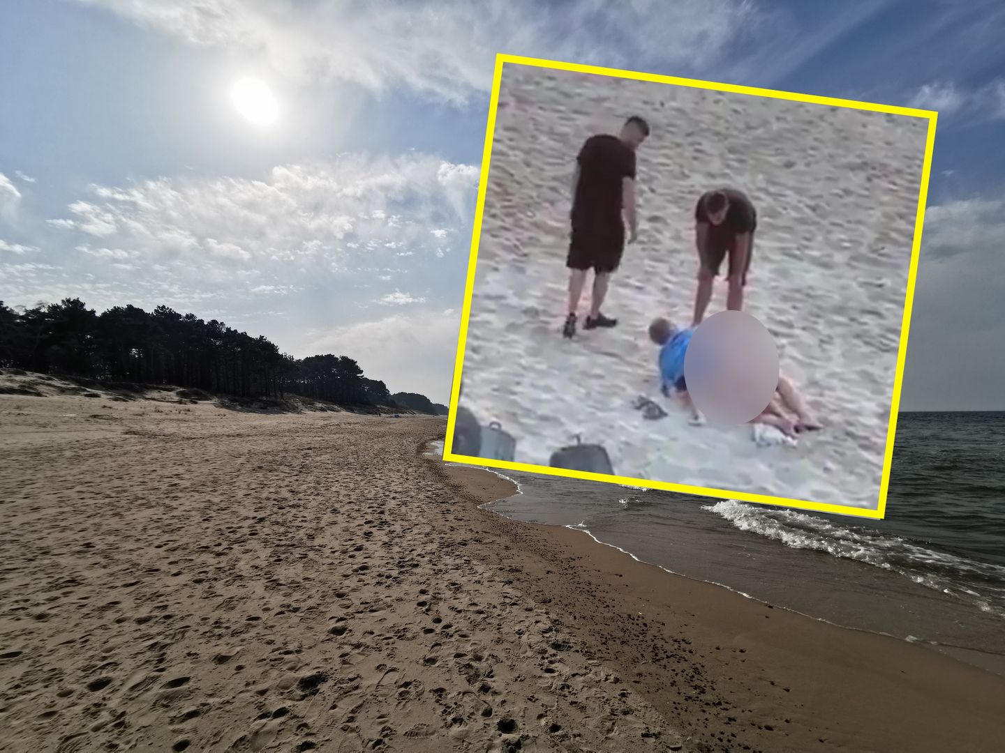 Skandal na plaży. Nieobyczajne zachowanie w Mielnie - o2