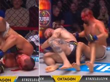 Zakrwawiony Polak poddał rywala