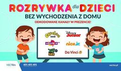 Cbeebies, Disney Junior, Teletoon+, Nick Jr, Top Kids oraz Da Vinci w otwartym oknie Vectry