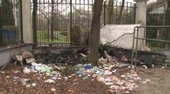 Zniszczenia po zamieszkach w Warszawie 