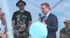 Andrzej Duda tańczy i śpiewa z Arką Noego