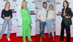 Gwiazdy na premierze „Świata pełnego Niespodzianek”:  Wiktoria Gąsiewska, Klaudia Halejcio i Barbara Kurdej-Szatan, Kasia Moś