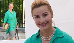 Joanna Brodzik promowała książkę w 30-stopniowym upale. Przez seledynową koszulę i szpilki nie można było oderwać od niej wzroku