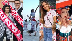 Mundial 2022: Francja-Polska. Gwiazdy wspierają kadrę. Kasia Cichopek, Maciej Kurzajewski, Anna Lewandowska, Marina, Cleo [DUŻO ZDJĘĆ]