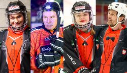 Gwiazdy na hokejowym meczu charytatywnym: Ewelina Lisowska, Mariusz Czerkawski, Julia Wróblewska, Bogdan Kalus