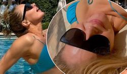 45-letnia Kasia Warnke pręży się w bikini nad basenem. Aktorka ma ciało bogini. Co za idealne nogi!