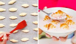 Mini croissanty w malinowym mleku. Lepszego śniadania w życiu nie jadłeś