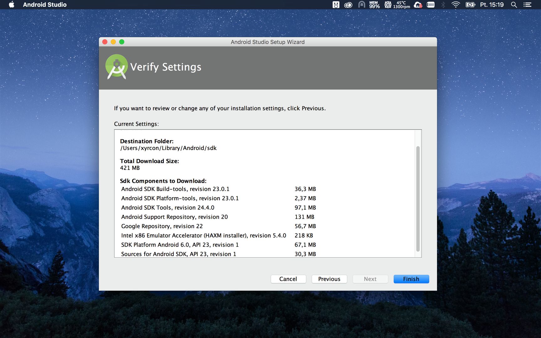 android studio for mac versions
