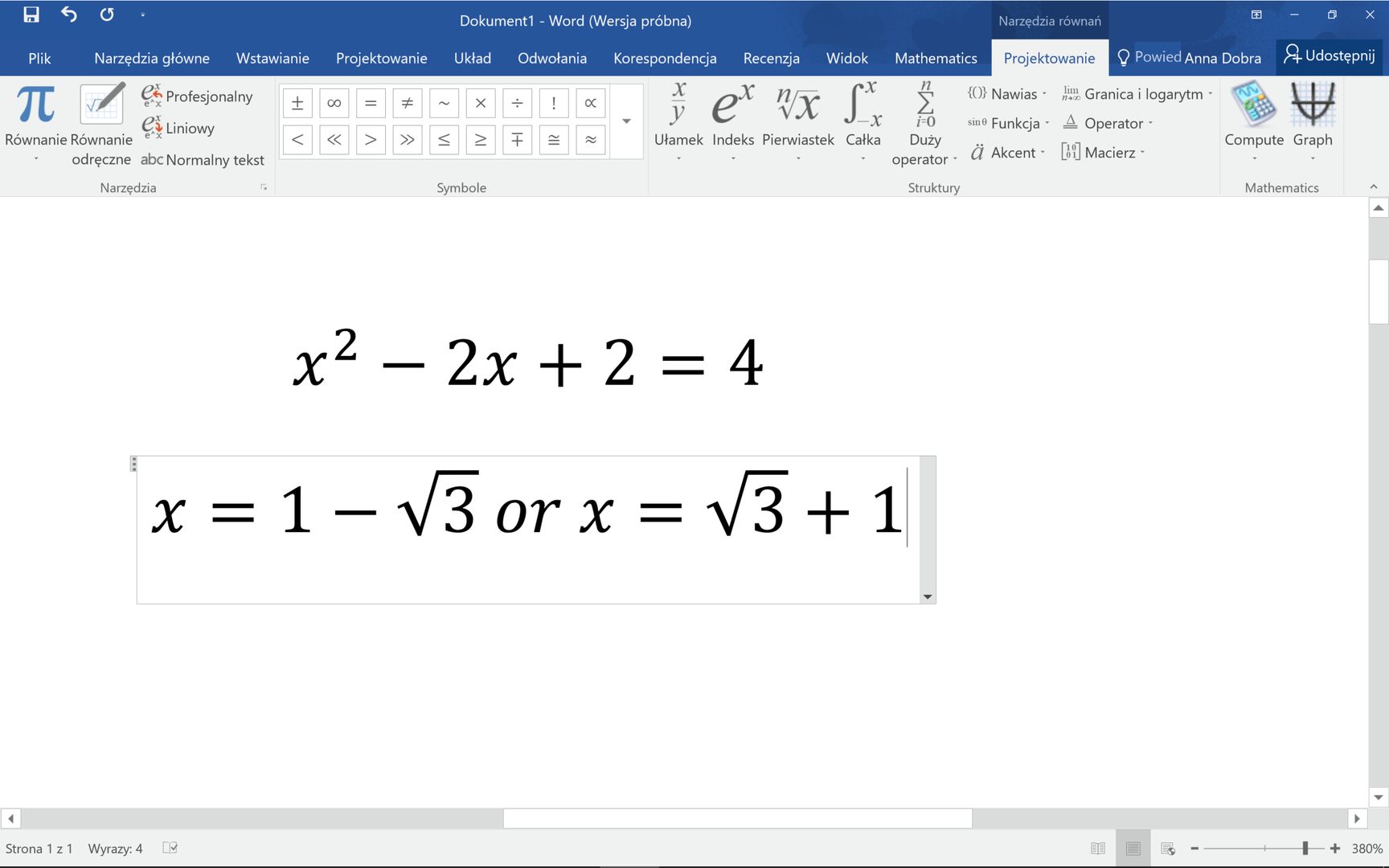 Microsoft mathematics как добавить в ворд