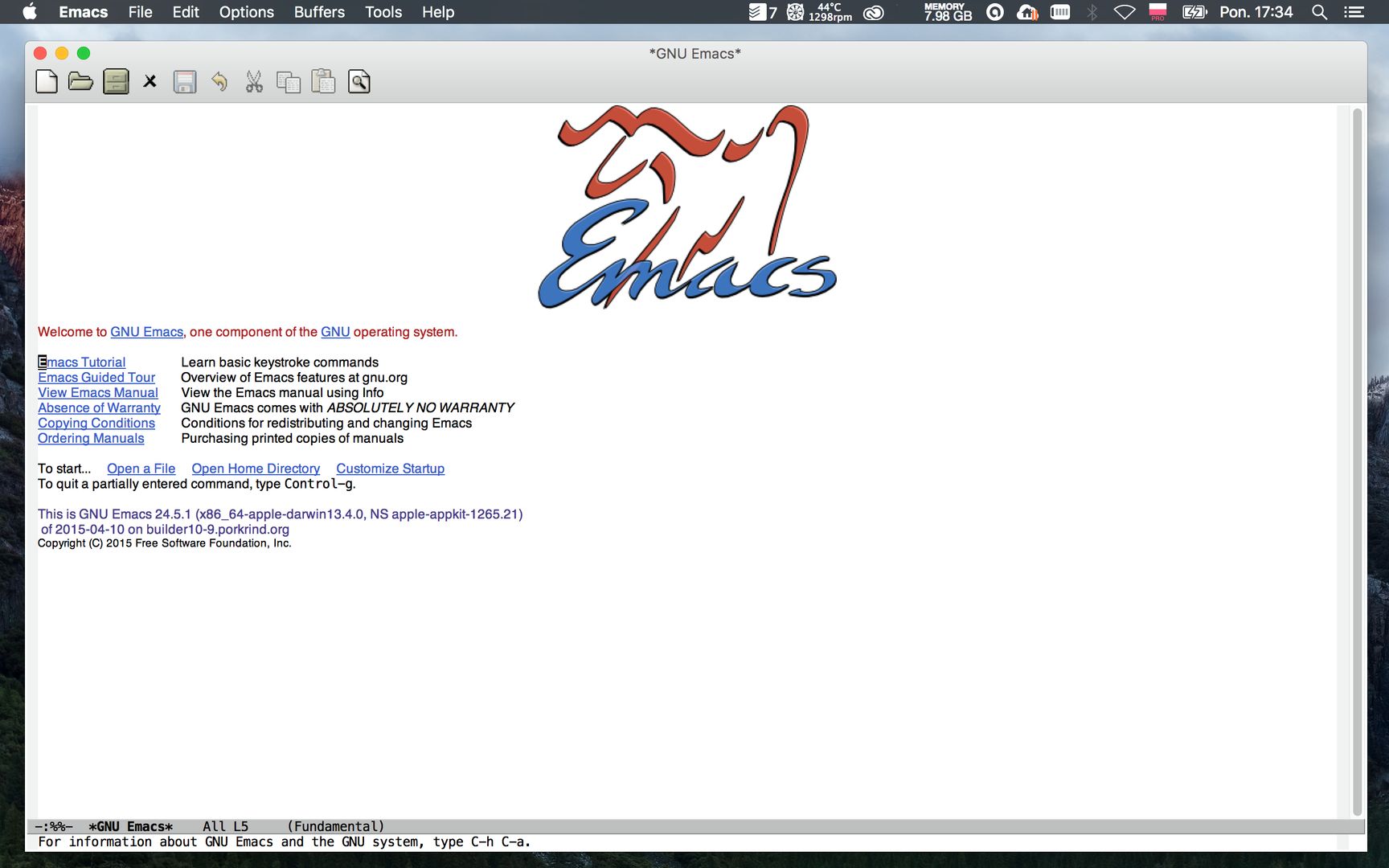 emacs for mac osx