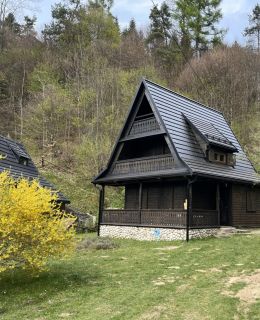 Drewniany domek BB nad rzeką - Krynica-Zdrój