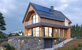 Dom z garażem w piwnicy projekt domu Agrest 2