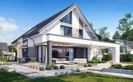 pergola tarasowa projekt domu Amber WAH2122