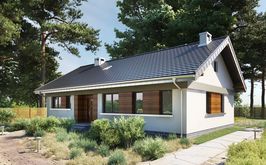 Projekty domów do 120 m² tanich w budowie - Milan Rex (1544) KRD2693