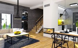 schody wewnętrzne w domu z projektu Eco 4 z garażem 1-st. [A] WRF1481