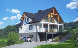 dom na skarpie - Projekt domu Świdnica 45 m KRP2561