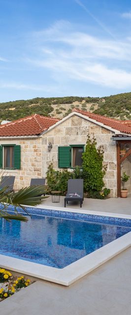 Ház Családok Részére Medencével Postira, Brac - 19563 Postira