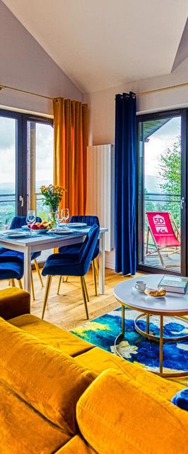 Apartament Penthaus Dwupoziomowy z Klimatyzacją i 2 Łazienkami - 5D Apartamenty Karpacz 