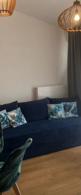 Apartament niebieski centrum Sarbinowo w budynku z restauracją