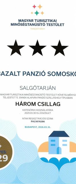 Bazalt Panzió Somoskő Salgótarján
